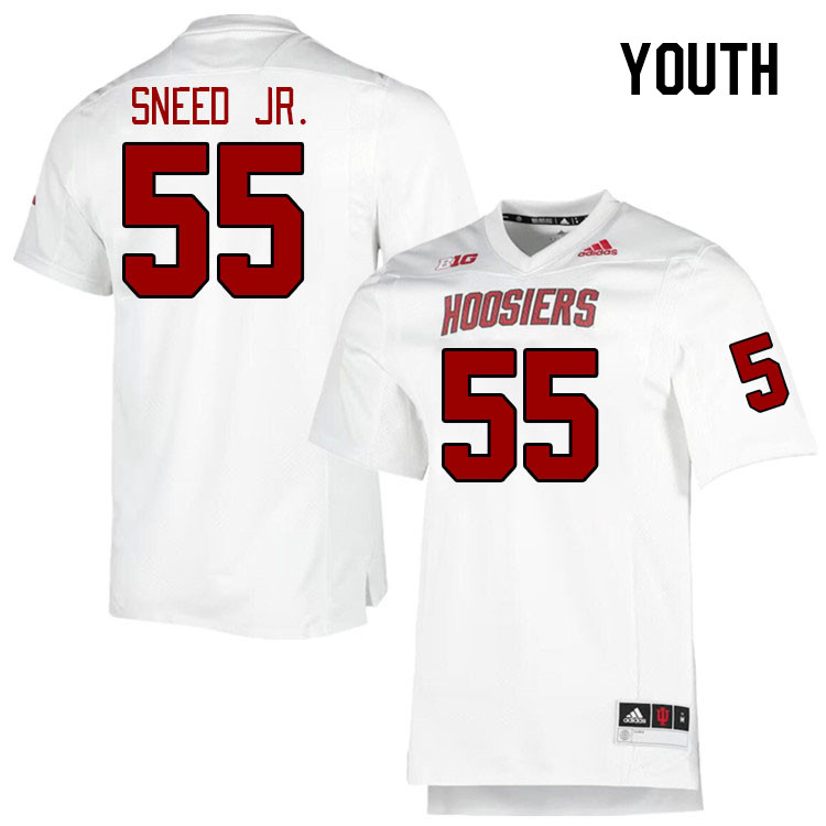 Youth #55 Venson Sneed Jr. Indiana Hoosiers College Football Jerseys Stitched-Retro